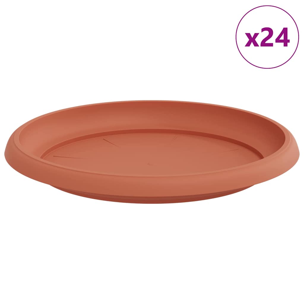 Ronde Bloemenschalen 24 pcs Baksteenrood Ø 21,5 x 2,5 cm is nu te koop bij PeponiXL, paradijselijk wonen!