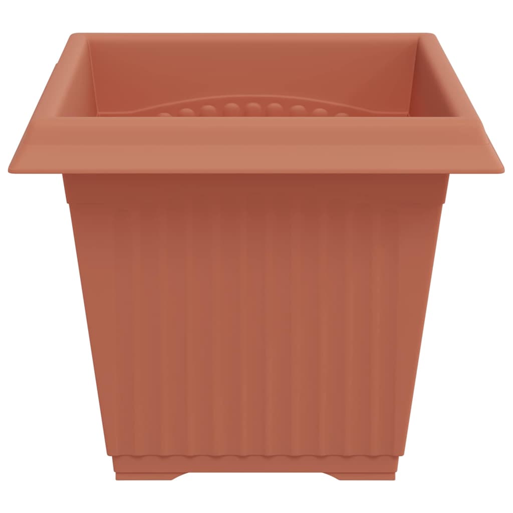 Vierkante Bloempot 6 pcs Baksteenrood 20 x 20 x 16 cm Kunststof is nu te koop bij PeponiXL, paradijselijk wonen!