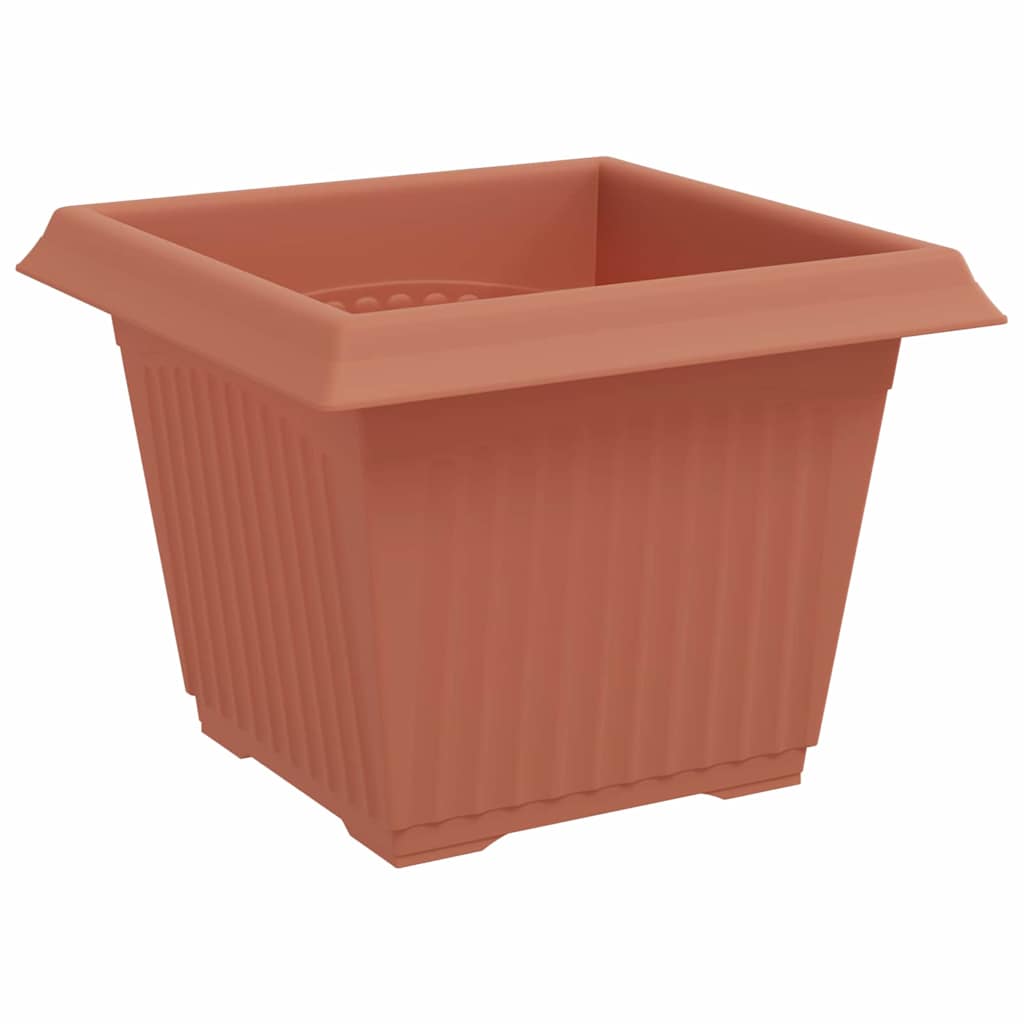 Vierkante Bloempot 6 pcs Baksteenrood 23 x 23 x 17,5 cm is nu te koop bij PeponiXL, paradijselijk wonen!