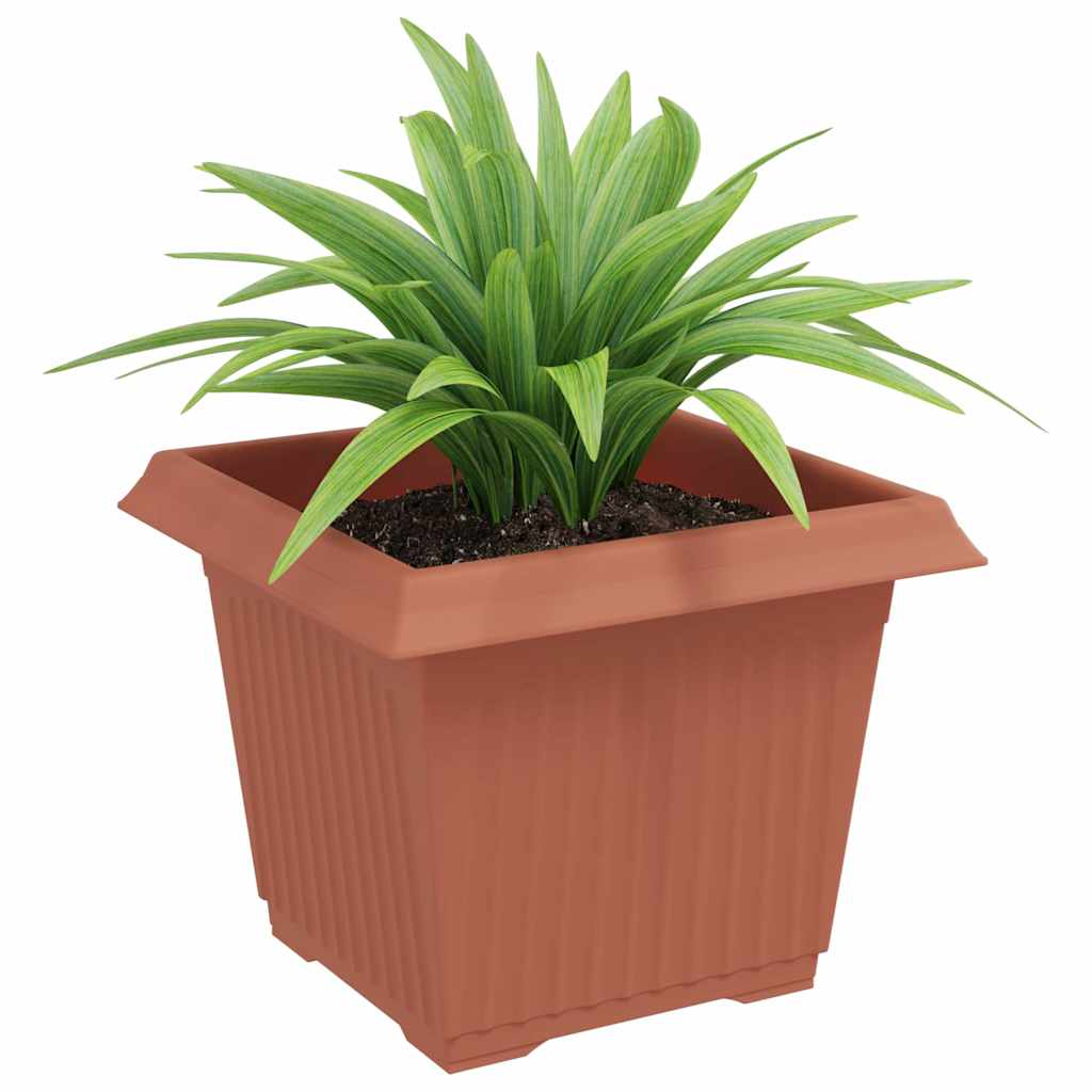 Vierkante Bloempot 6 pcs Baksteenrood 23 x 23 x 17,5 cm is nu te koop bij PeponiXL, paradijselijk wonen!
