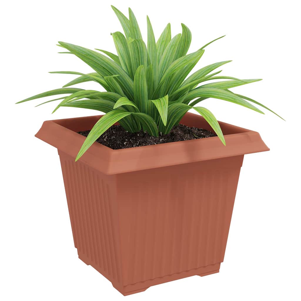 Vierkante Bloempot 6 pcs Baksteenrood 28,5 x 28,5 x 22 cm is nu te koop bij PeponiXL, paradijselijk wonen!