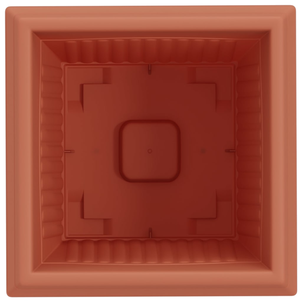 Vierkante Bloempot 6 pcs Baksteenrood 28,5 x 28,5 x 22 cm is nu te koop bij PeponiXL, paradijselijk wonen!