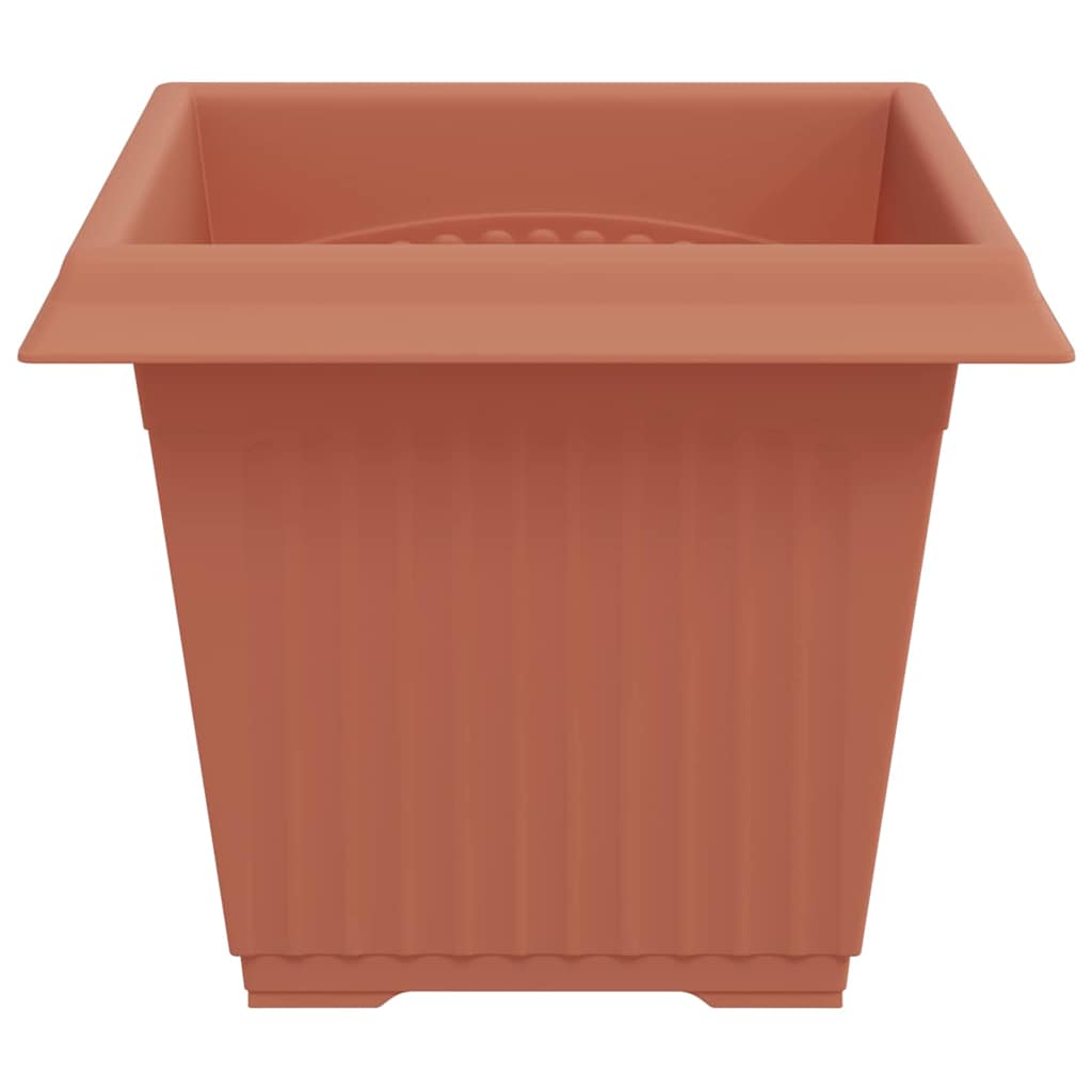 Vierkante Bloempot 6 pcs Baksteenrood 33 x 33 x 26 cm Kunststof is nu te koop bij PeponiXL, paradijselijk wonen!