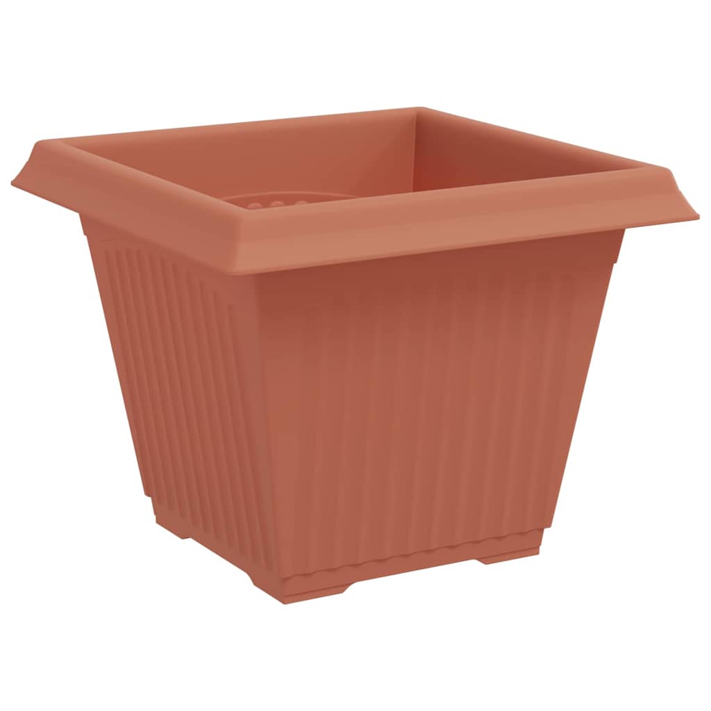 Vierkante Bloempot 6 pcs Baksteenrood 38 x 38 x 30 cm Kunststof is nu te koop bij PeponiXL, paradijselijk wonen!