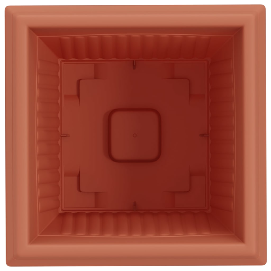 Vierkante Bloempot 6 pcs Baksteenrood 38 x 38 x 30 cm Kunststof is nu te koop bij PeponiXL, paradijselijk wonen!