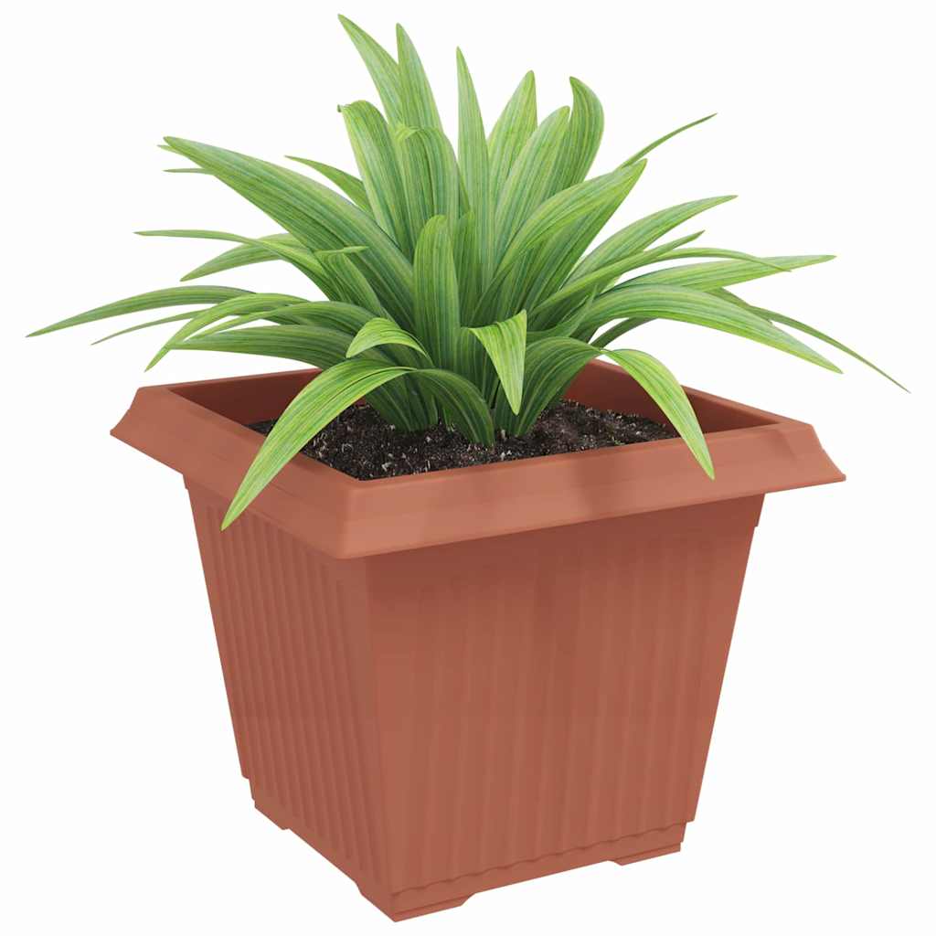 Vierkante Bloempot 6 pcs Baksteenrood 43 x 43 x 33,5 cm is nu te koop bij PeponiXL, paradijselijk wonen!