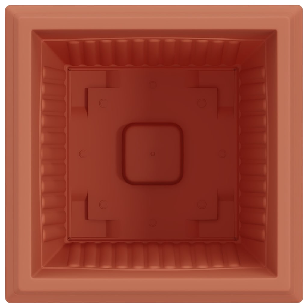 Vierkante Bloempot 6 pcs Baksteenrood 43 x 43 x 33,5 cm is nu te koop bij PeponiXL, paradijselijk wonen!