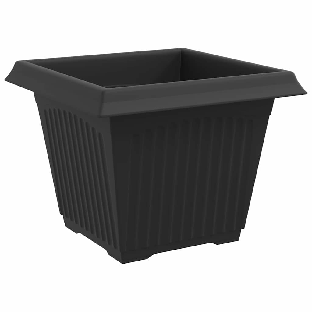 Vierkante Bloempot 6 pcs Zwart 28,5 x 28,5 x 22 cm Kunststof is nu te koop bij PeponiXL, paradijselijk wonen!