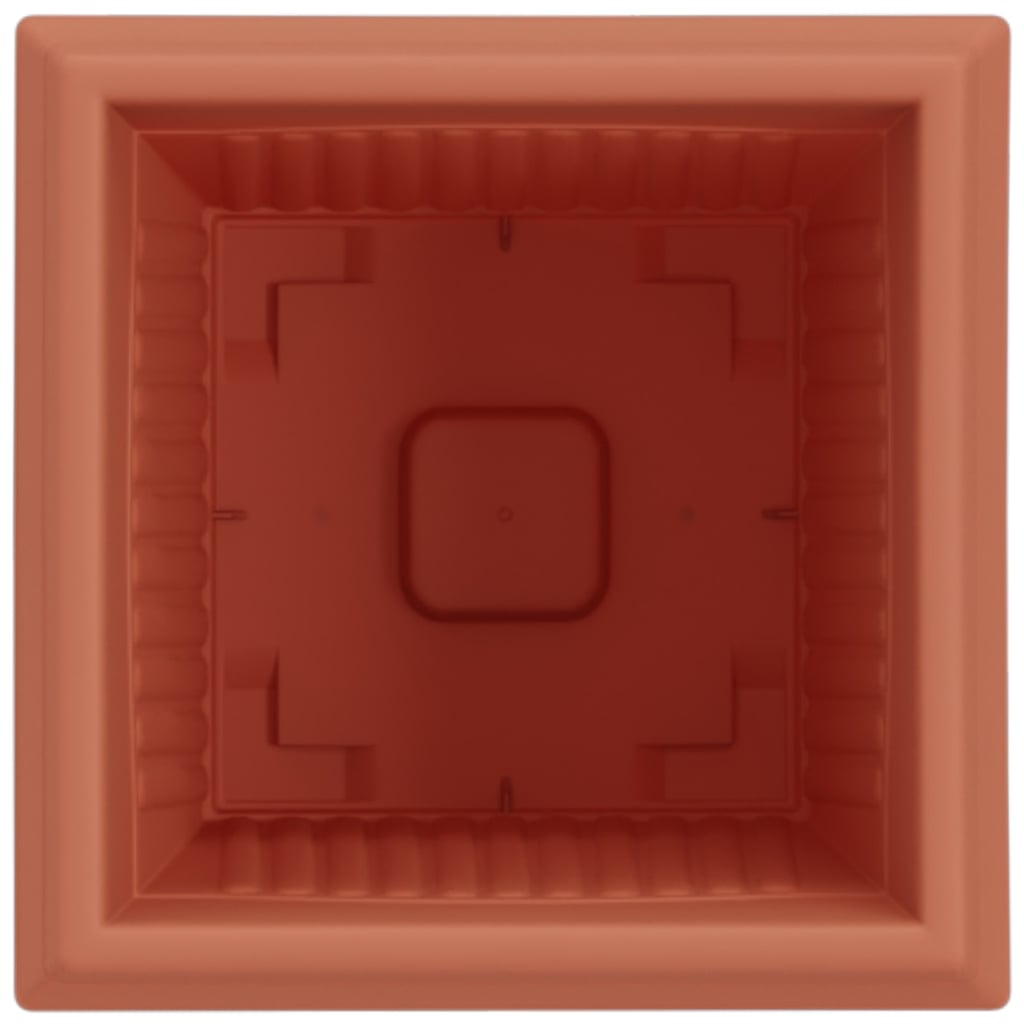 Vierkante Bloempot 24 pcs Baksteenrood 16 x 16 x 14 cm is nu te koop bij PeponiXL, paradijselijk wonen!