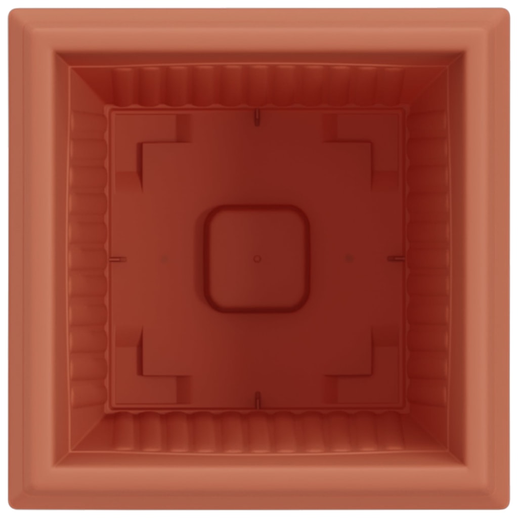Vierkante Bloempot 24 pcs Baksteenrood 20 x 20 x 16 cm is nu te koop bij PeponiXL, paradijselijk wonen!