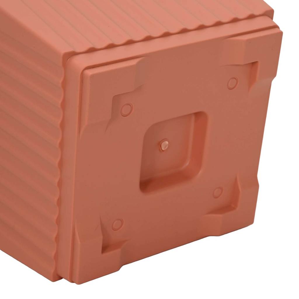 Vierkante Bloempot 24 pcs Baksteenrood 23 x 23 x 17,5 cm is nu te koop bij PeponiXL, paradijselijk wonen!
