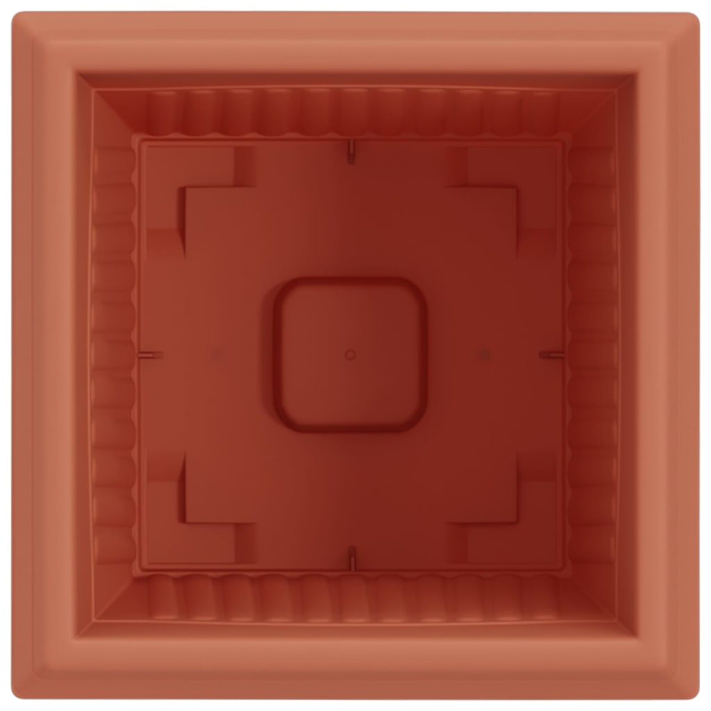 Vierkante Bloempot 24 pcs Baksteenrood 23 x 23 x 17,5 cm is nu te koop bij PeponiXL, paradijselijk wonen!