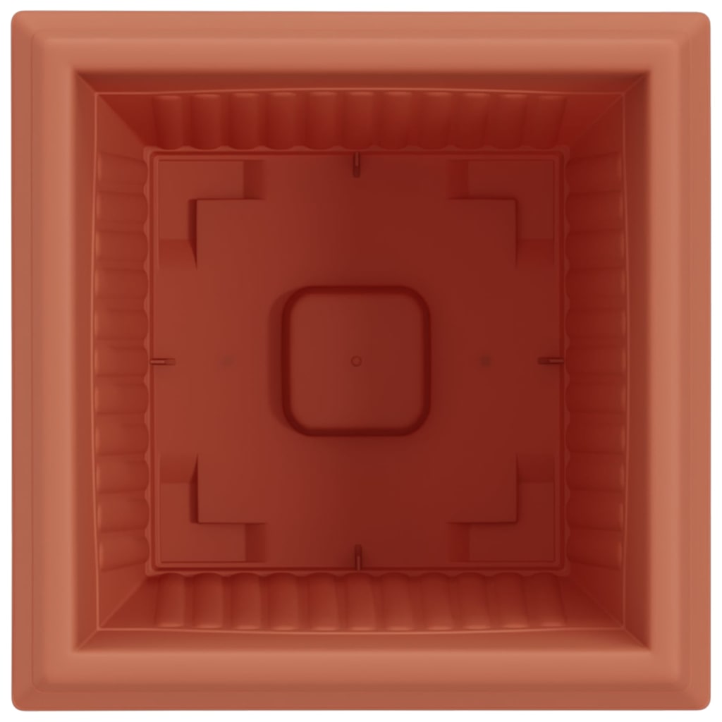 Vierkante Bloempot 24 pcs Baksteenrood 28,5 x 28,5 x 22 cm is nu te koop bij PeponiXL, paradijselijk wonen!