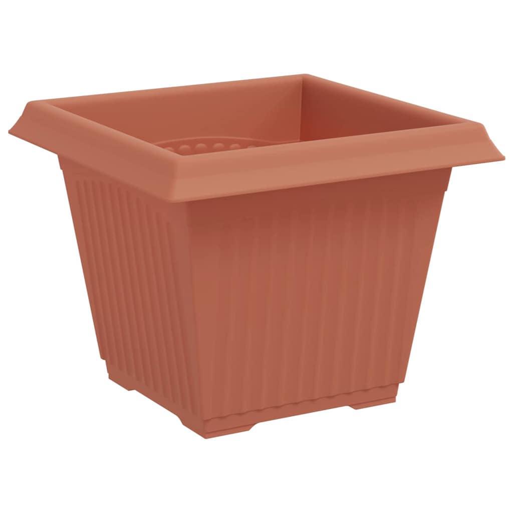 Vierkante Bloempot 24 pcs Baksteenrood 33 x 33 x 26 cm is nu te koop bij PeponiXL, paradijselijk wonen!