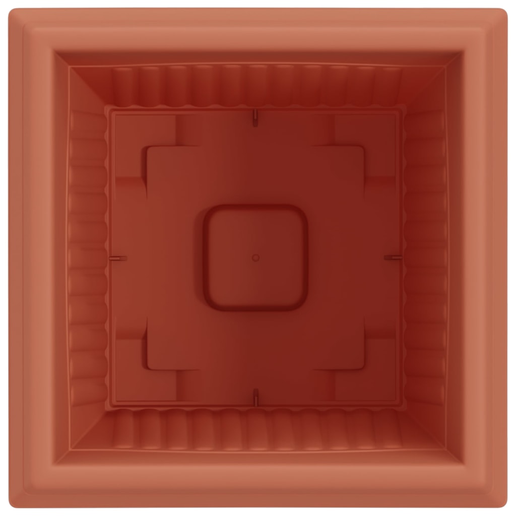 Vierkante Bloempot 24 pcs Baksteenrood 33 x 33 x 26 cm is nu te koop bij PeponiXL, paradijselijk wonen!