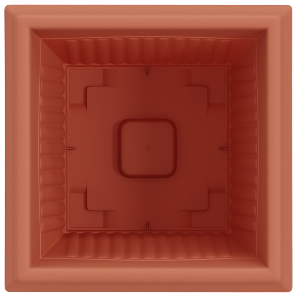 Vierkante Bloempot 24 pcs Baksteenrood 38 x 38 x 30 cm is nu te koop bij PeponiXL, paradijselijk wonen!