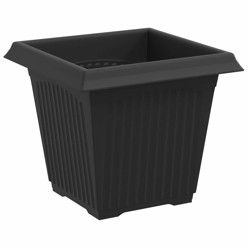 Vierkante Bloempot 24 pcs Zwart 16 x 16 x 14 cm Kunststof is nu te koop bij PeponiXL, paradijselijk wonen!