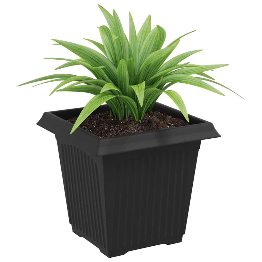 Vierkante Bloempot 24 pcs Zwart 16 x 16 x 14 cm Kunststof is nu te koop bij PeponiXL, paradijselijk wonen!