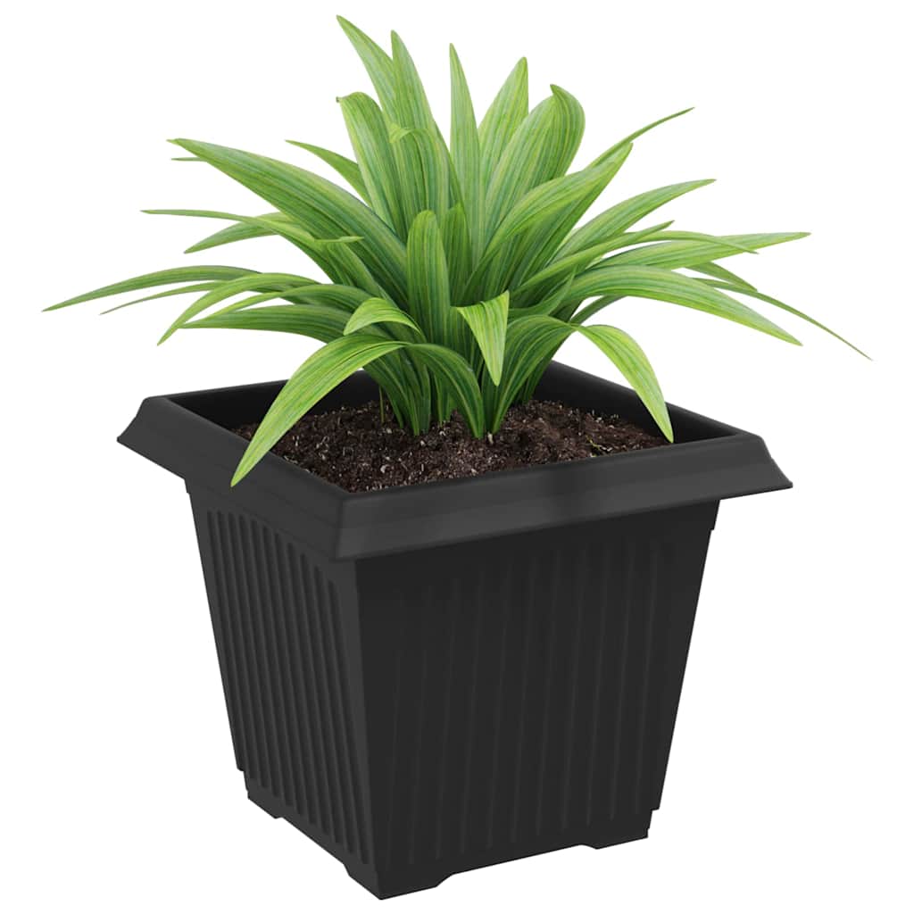 Vierkante Bloempot 24 pcs Zwart 20 x 20 x 16 cm Kunststof is nu te koop bij PeponiXL, paradijselijk wonen!