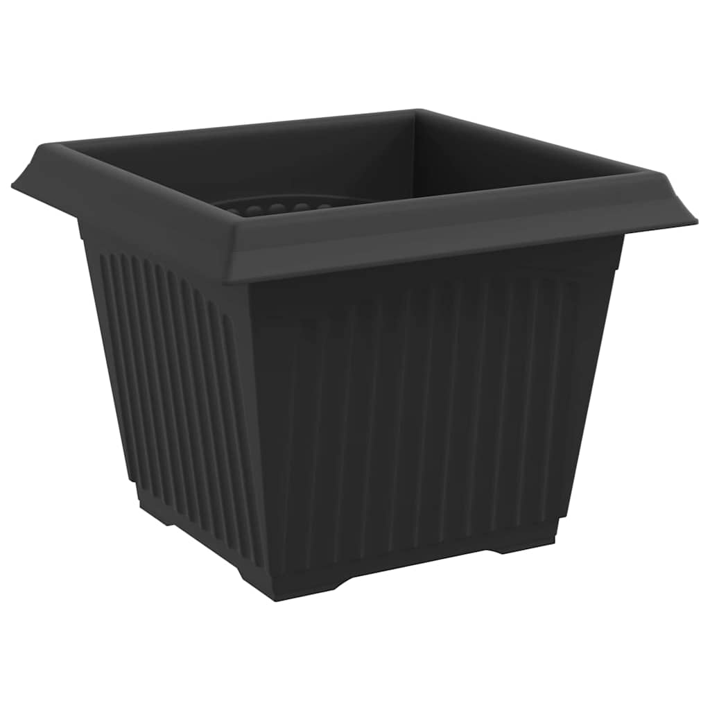 Vierkante Bloempot 24 pcs Zwart 23 x 23 x 17,5 cm Kunststof is nu te koop bij PeponiXL, paradijselijk wonen!