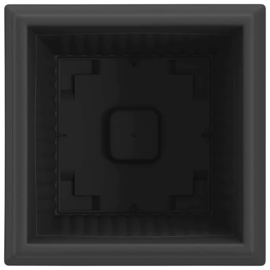 Vierkante Bloempot 24 pcs Zwart 28,5 x 28,5 x 22 cm Kunststof is nu te koop bij PeponiXL, paradijselijk wonen!