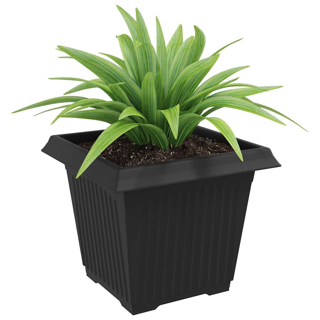 Vierkante Bloempot 24 pcs Zwart 33 x 33 x 26 cm Kunststof is nu te koop bij PeponiXL, paradijselijk wonen!