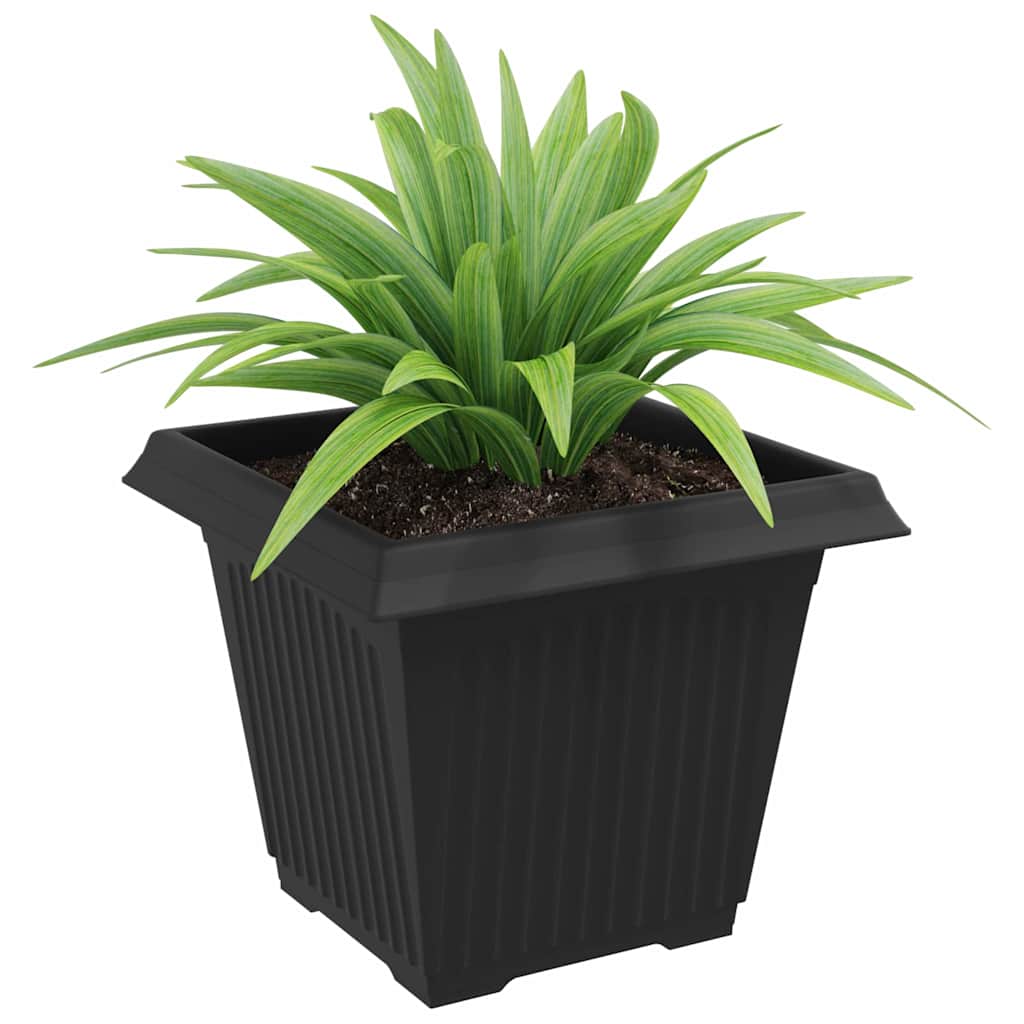 Vierkante Bloempot 24 pcs Zwart 38 x 38 x 30 cm Kunststof is nu te koop bij PeponiXL, paradijselijk wonen!