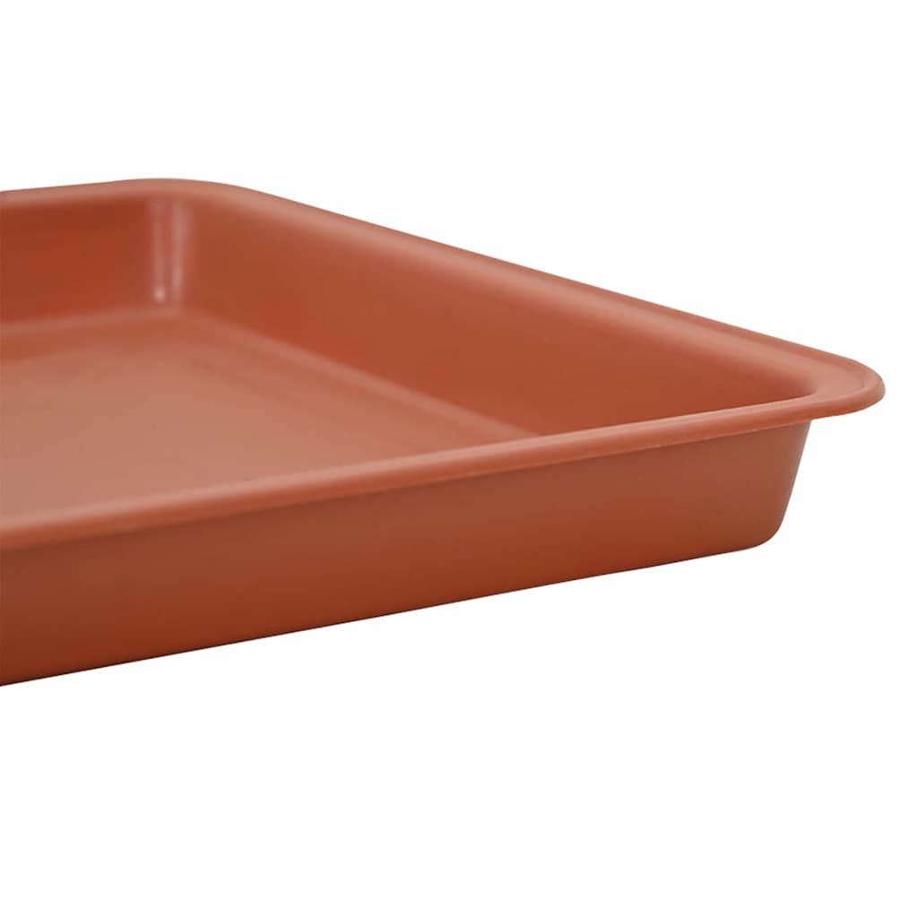 Vierkante Bloemenschotel 6 pcs Baksteenrood 21 x 21 x 2 cm is nu te koop bij PeponiXL, paradijselijk wonen!
