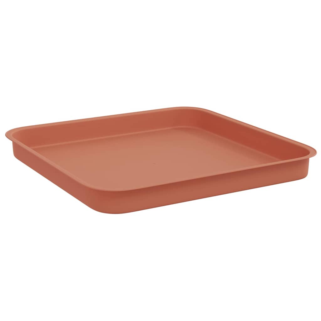 Vierkante Bloemenschotel 6 pcs Baksteenrood 21 x 21 x 2 cm is nu te koop bij PeponiXL, paradijselijk wonen!