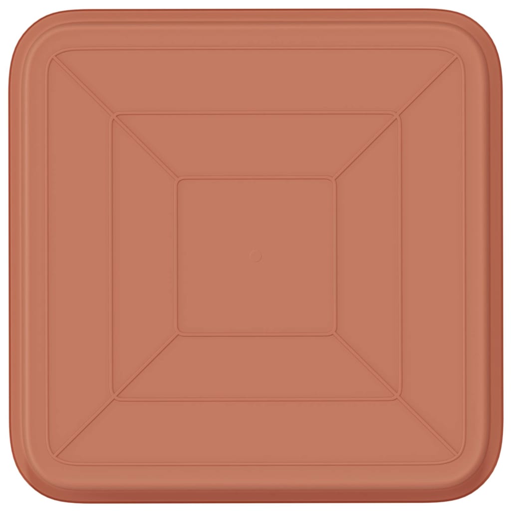 Vierkante Bloemenschotel 6 pcs Baksteenrood 21 x 21 x 2 cm is nu te koop bij PeponiXL, paradijselijk wonen!