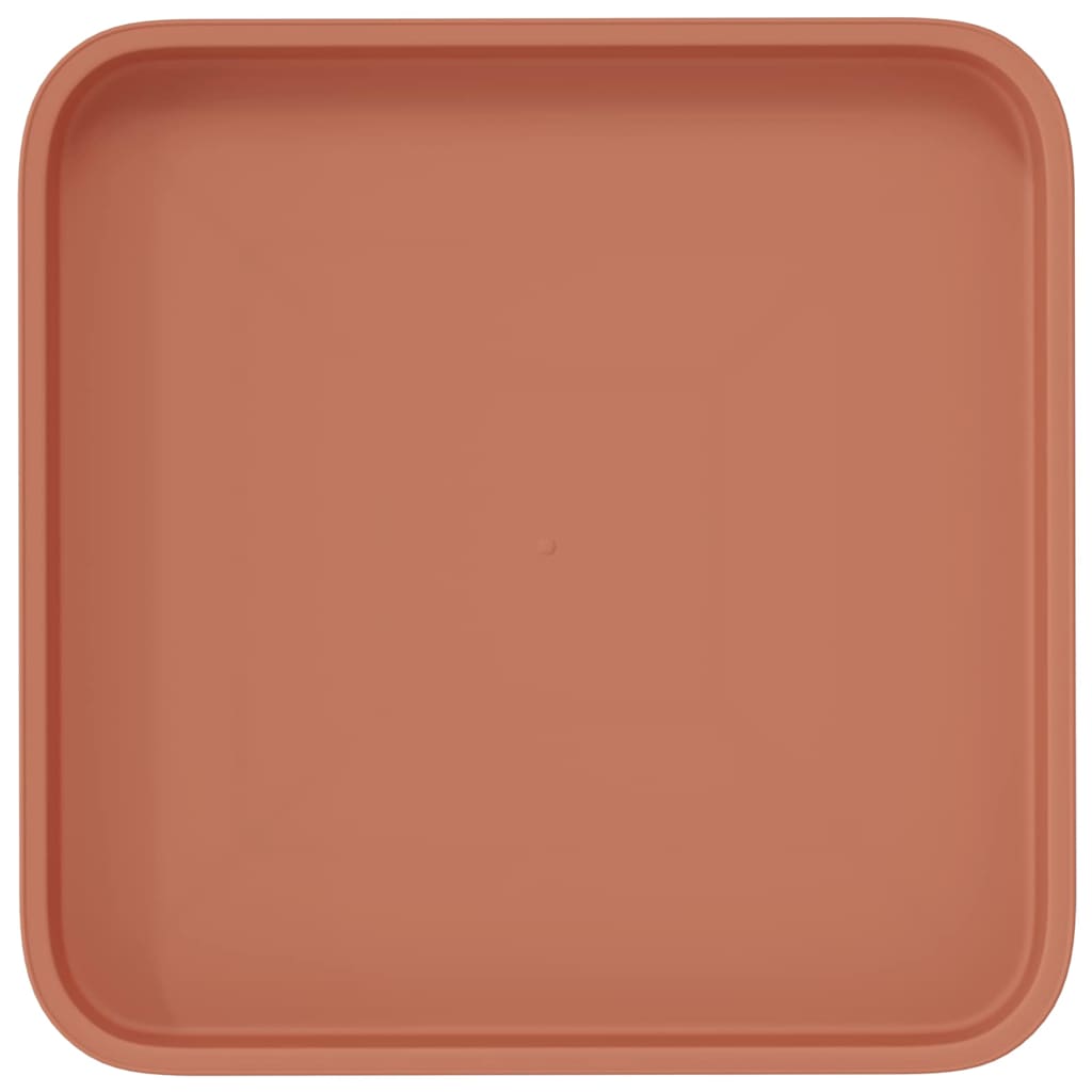 Vierkante Bloemenschotel 6 pcs Baksteenrood 21 x 21 x 2 cm is nu te koop bij PeponiXL, paradijselijk wonen!