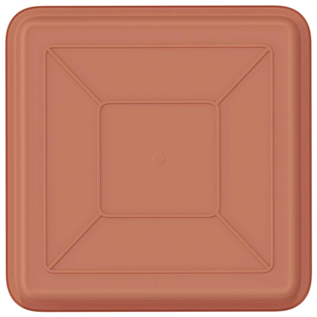 Vierkante Bloemenschotel 24 pcs Baksteenrood 18 x 18 x 2 cm is nu te koop bij PeponiXL, paradijselijk wonen!