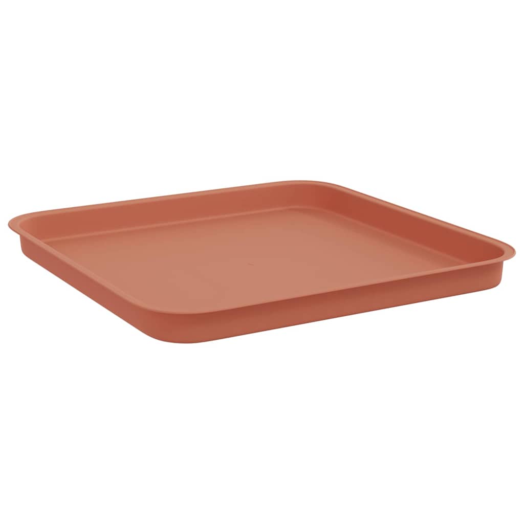 Vierkante Bloemenschotel 24 pcs Baksteenrood 32 x 32 x 2,5 cm is nu te koop bij PeponiXL, paradijselijk wonen!