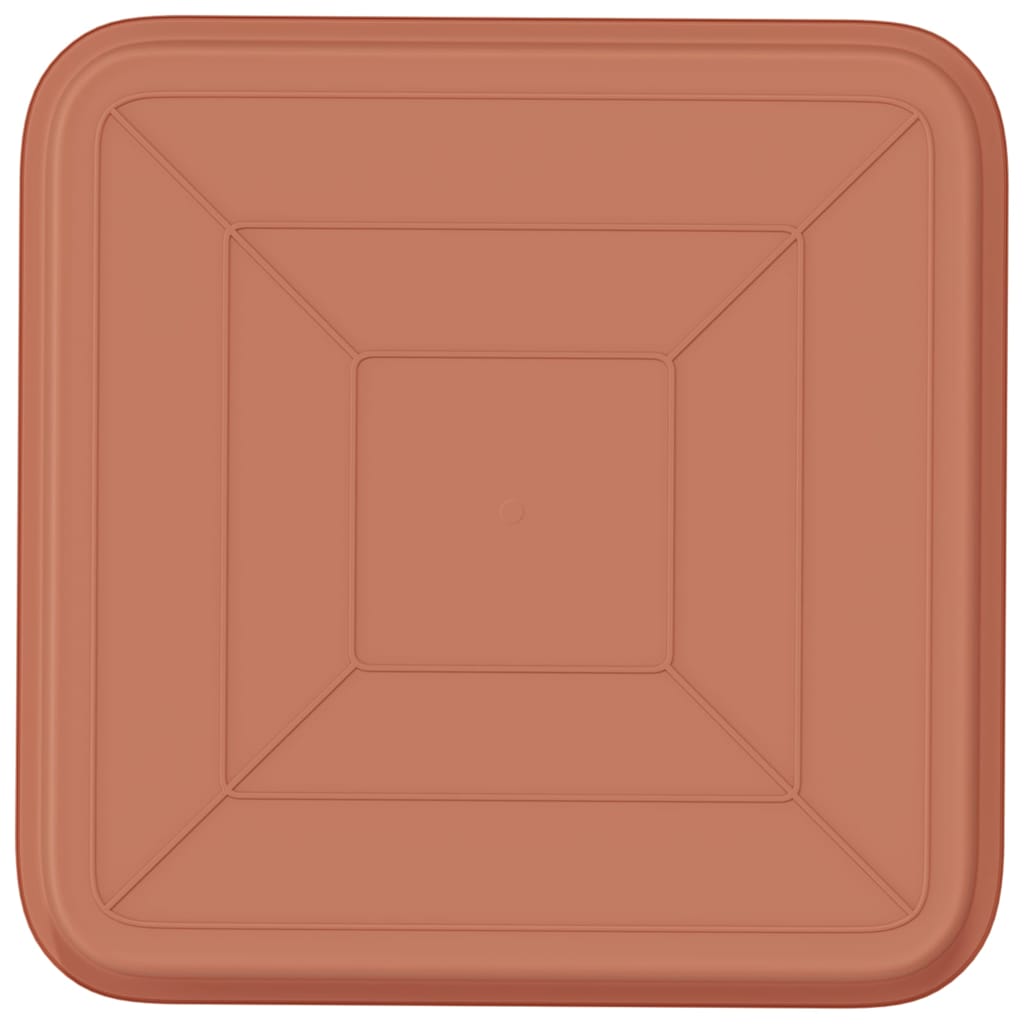 Vierkante Bloemenschotel 24 pcs Baksteenrood 32 x 32 x 2,5 cm is nu te koop bij PeponiXL, paradijselijk wonen!