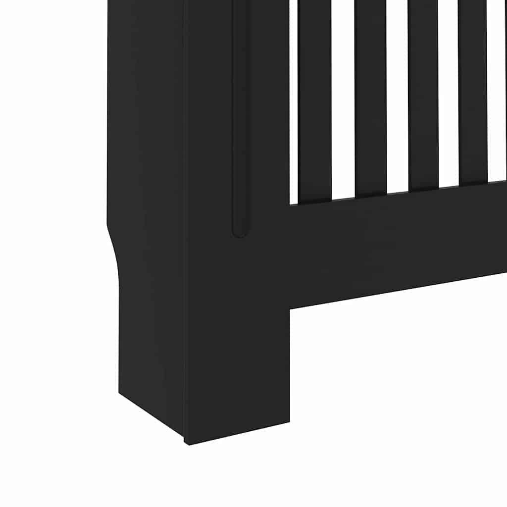 Radiatorafdekking 2 pcs Zwart 152 x 19 x 81,5 cm Bewerkt hout is nu te koop bij PeponiXL, paradijselijk wonen!