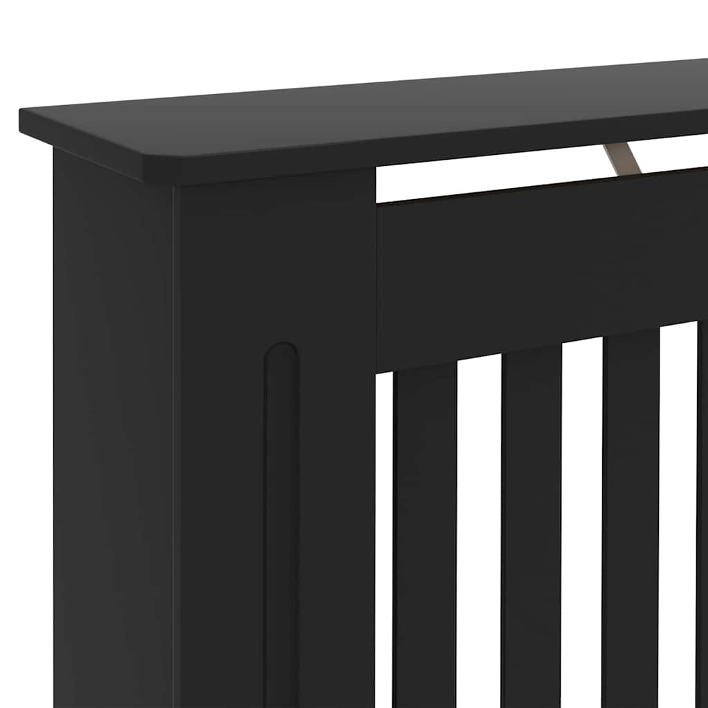 Radiatorafdekking 2 pcs Zwart 152 x 19 x 81,5 cm Bewerkt hout is nu te koop bij PeponiXL, paradijselijk wonen!