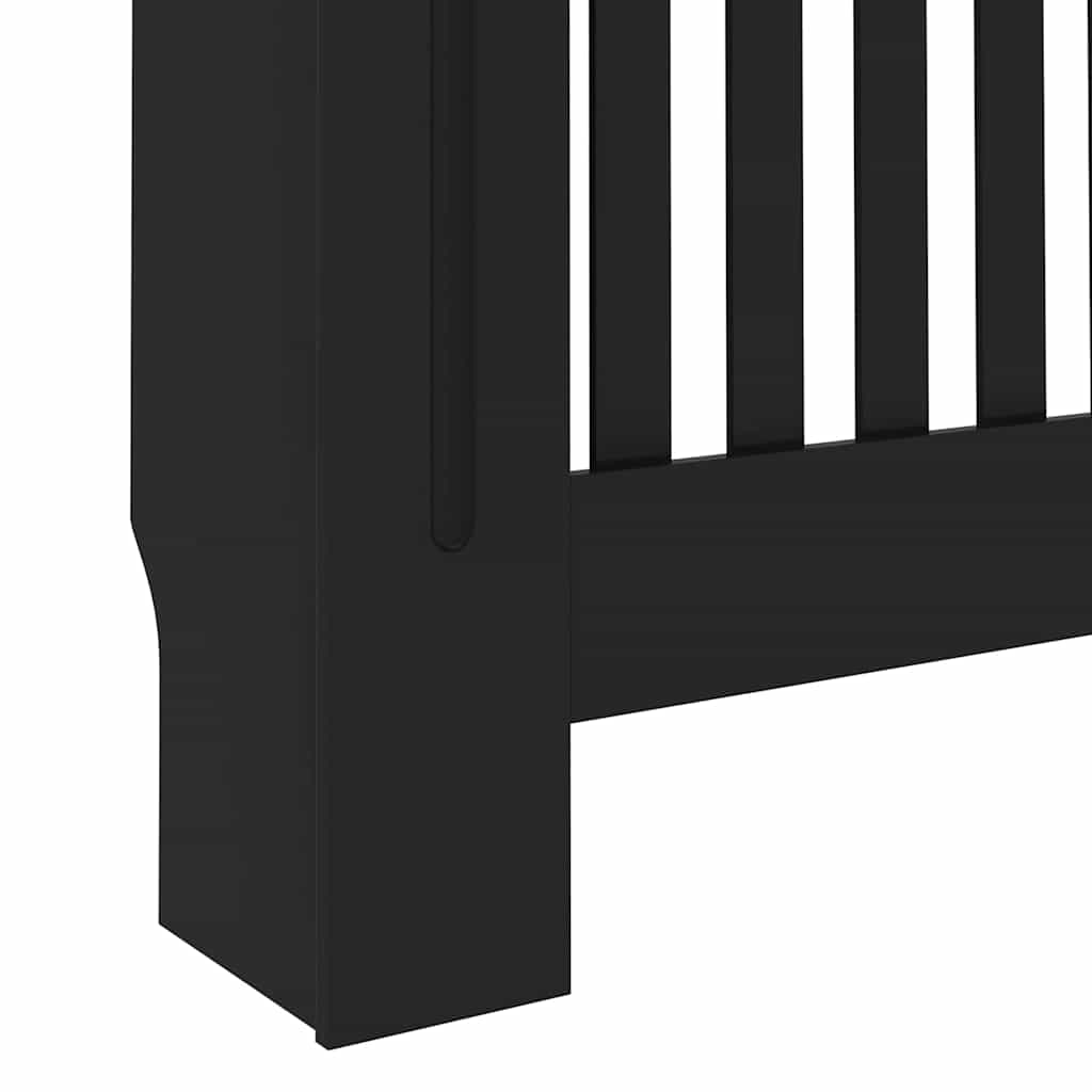 Radiatorafdekking 2 pcs Zwart 172 x 19 x 81,5 cm Bewerkt hout is nu te koop bij PeponiXL, paradijselijk wonen!