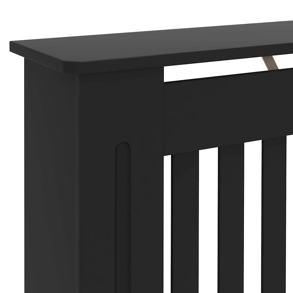 Radiatorafdekking 2 pcs Zwart 172 x 19 x 81,5 cm Bewerkt hout is nu te koop bij PeponiXL, paradijselijk wonen!