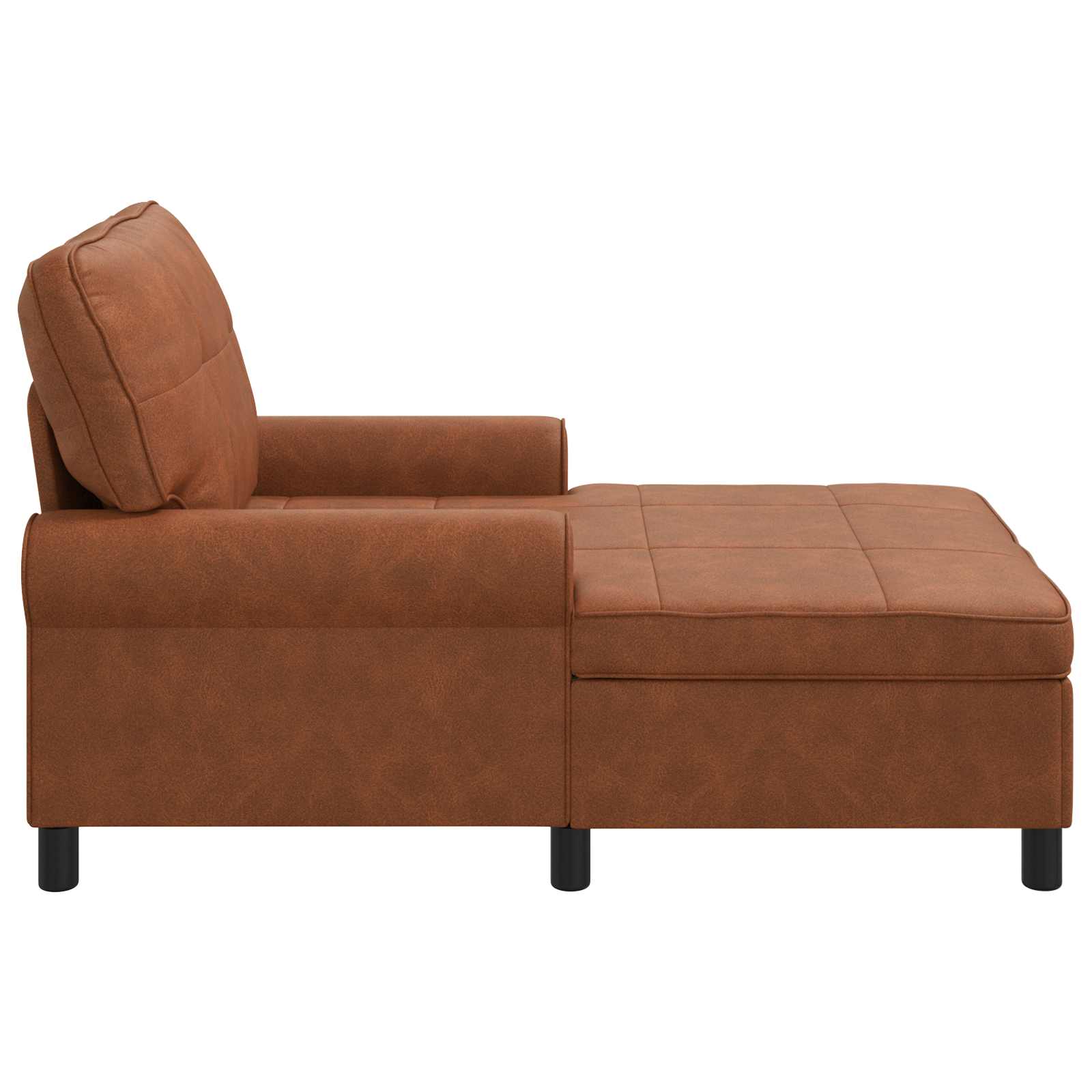 Chaise Lounge met kussen Bruin 91 x 157 x 91 cm Antiek PU is nu te koop bij PeponiXL, paradijselijk wonen!