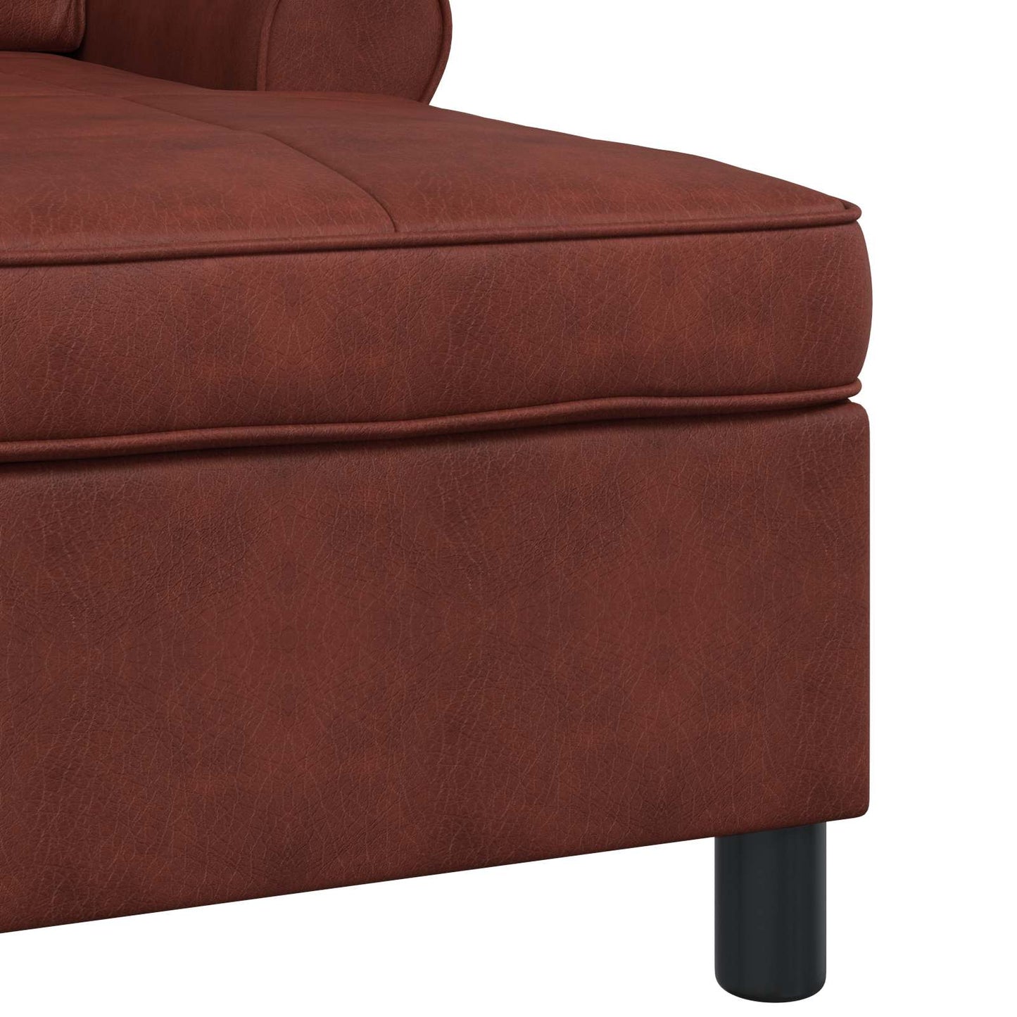 Chaise Lounge Glanzend Bruin 91 x 157 x 91 cm Nep Leer is nu te koop bij PeponiXL, paradijselijk wonen!
