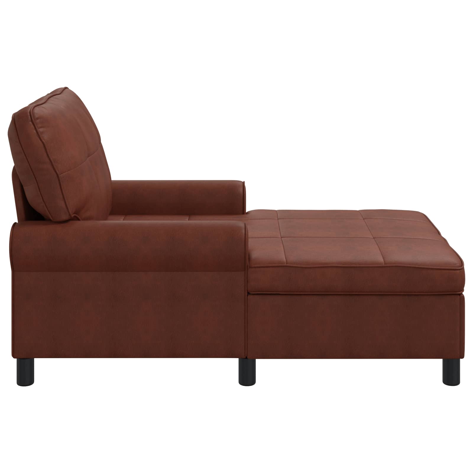Chaise Lounge Glanzend Bruin 91 x 157 x 91 cm Nep Leer is nu te koop bij PeponiXL, paradijselijk wonen!