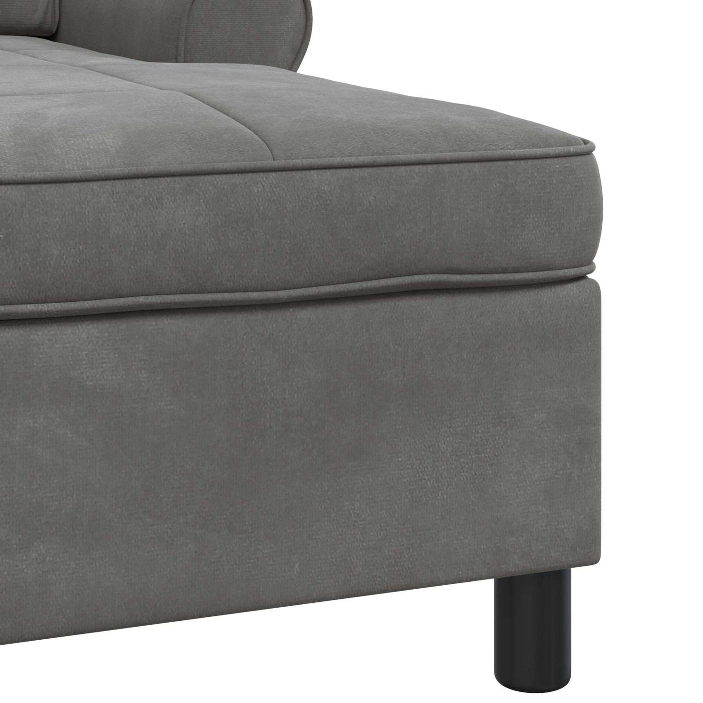 Chaise Lounge met kussen Donkergrijs 91 x 157 x 91 cm Fluweel is nu te koop bij PeponiXL, paradijselijk wonen!