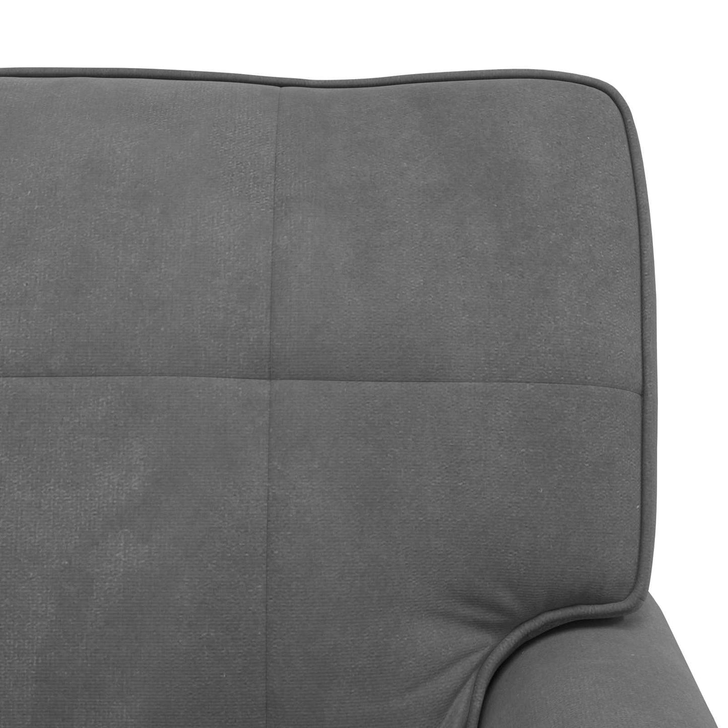 Chaise Lounge met kussen Donkergrijs 91 x 157 x 91 cm Fluweel is nu te koop bij PeponiXL, paradijselijk wonen!