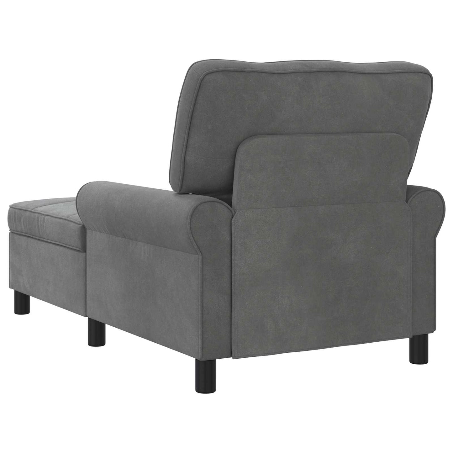 Chaise Lounge met kussen Donkergrijs 91 x 157 x 91 cm Fluweel is nu te koop bij PeponiXL, paradijselijk wonen!