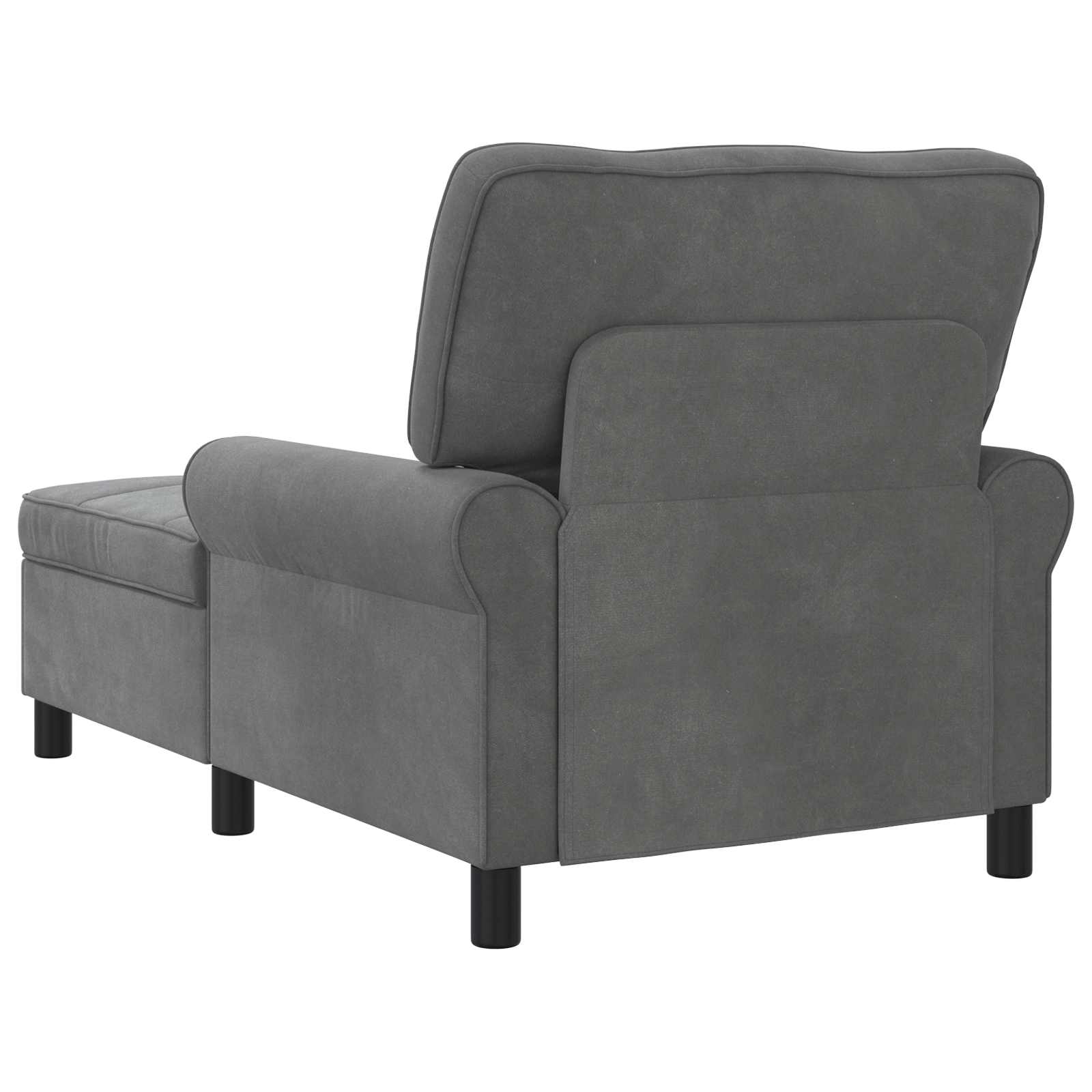 Chaise Lounge met kussen Donkergrijs 91 x 157 x 91 cm Fluweel is nu te koop bij PeponiXL, paradijselijk wonen!