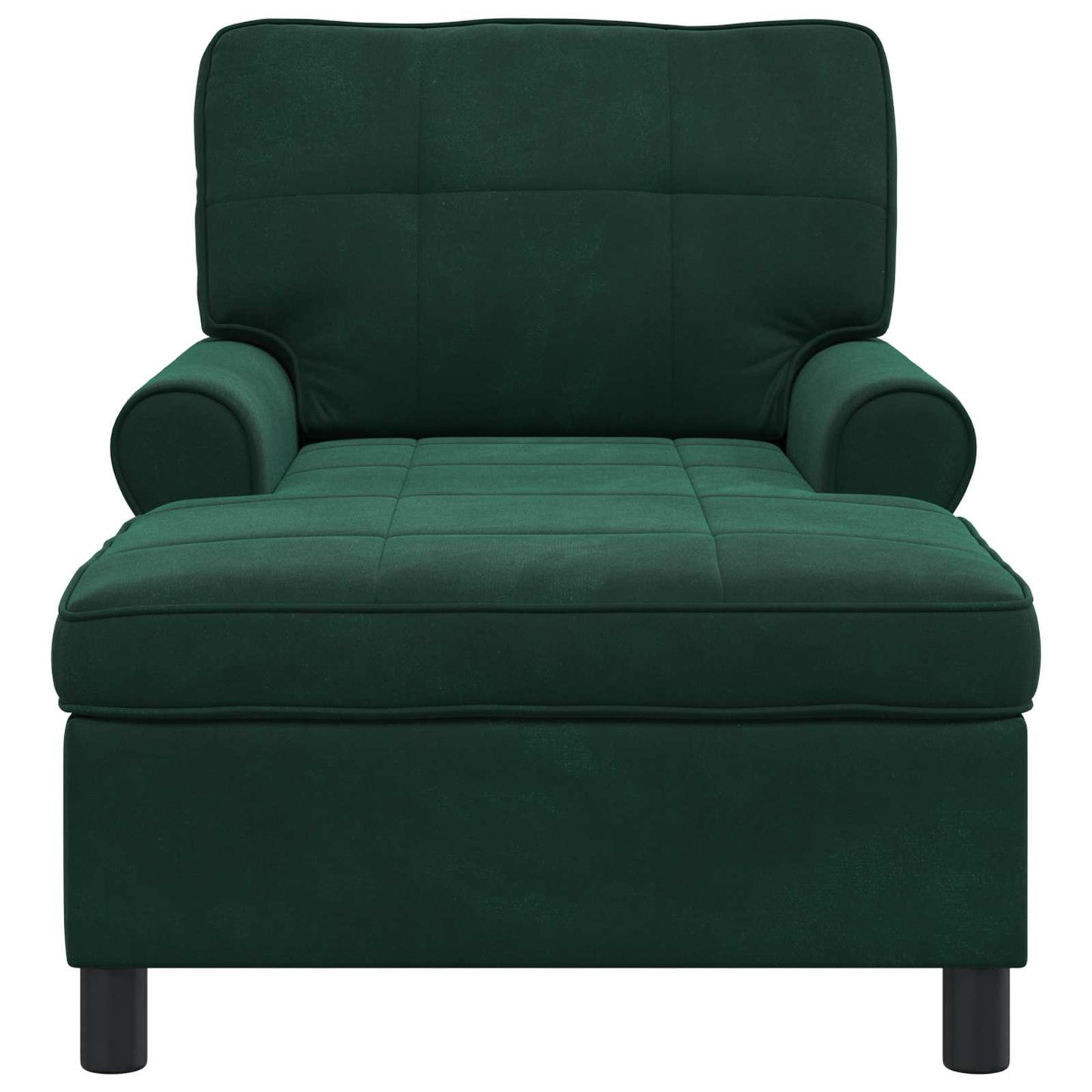 Chaise Lounge met kussen Donkergroen 91 x 157 x 91 cm Fluweel is nu te koop bij PeponiXL, paradijselijk wonen!