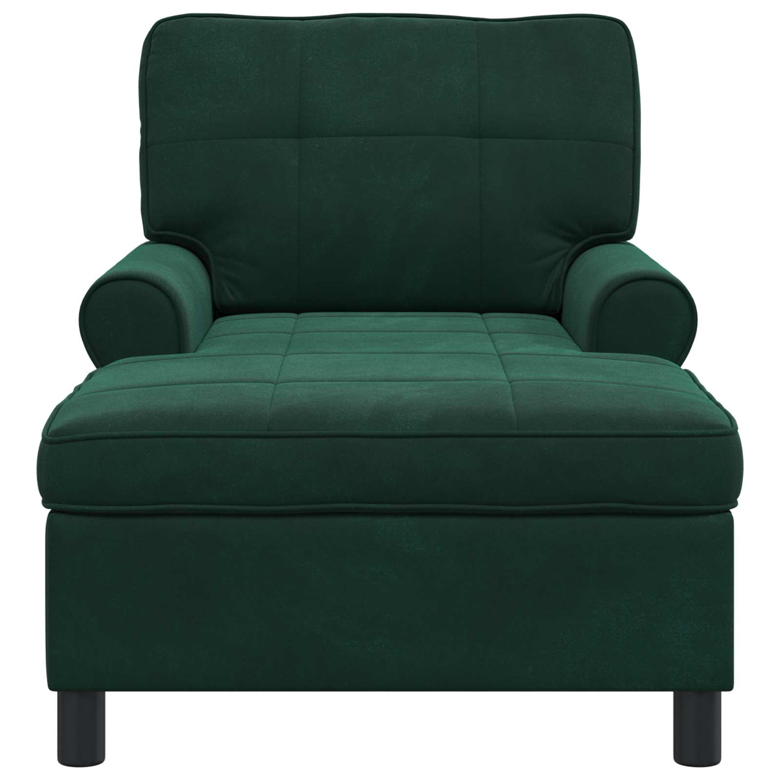 Chaise Lounge met kussen Donkergroen 91 x 157 x 91 cm Fluweel is nu te koop bij PeponiXL, paradijselijk wonen!