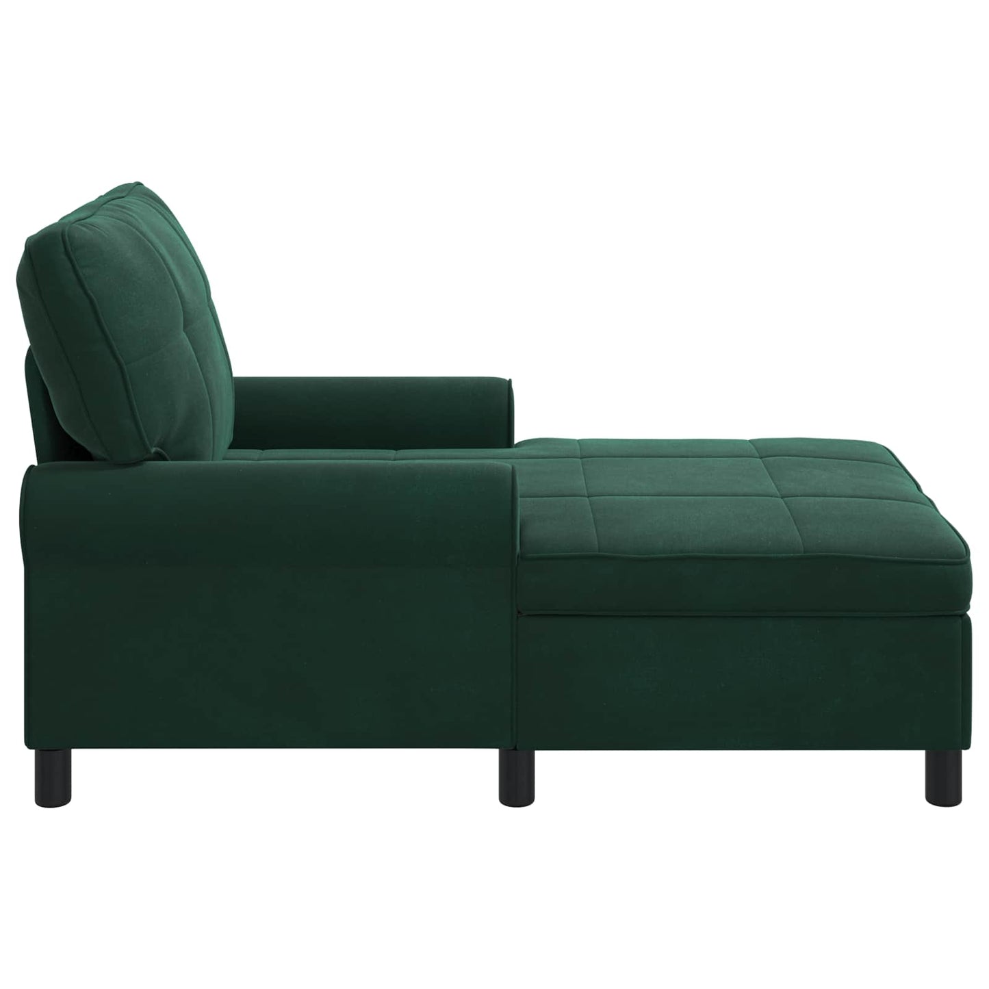Chaise Lounge met kussen Donkergroen 91 x 157 x 91 cm Fluweel is nu te koop bij PeponiXL, paradijselijk wonen!