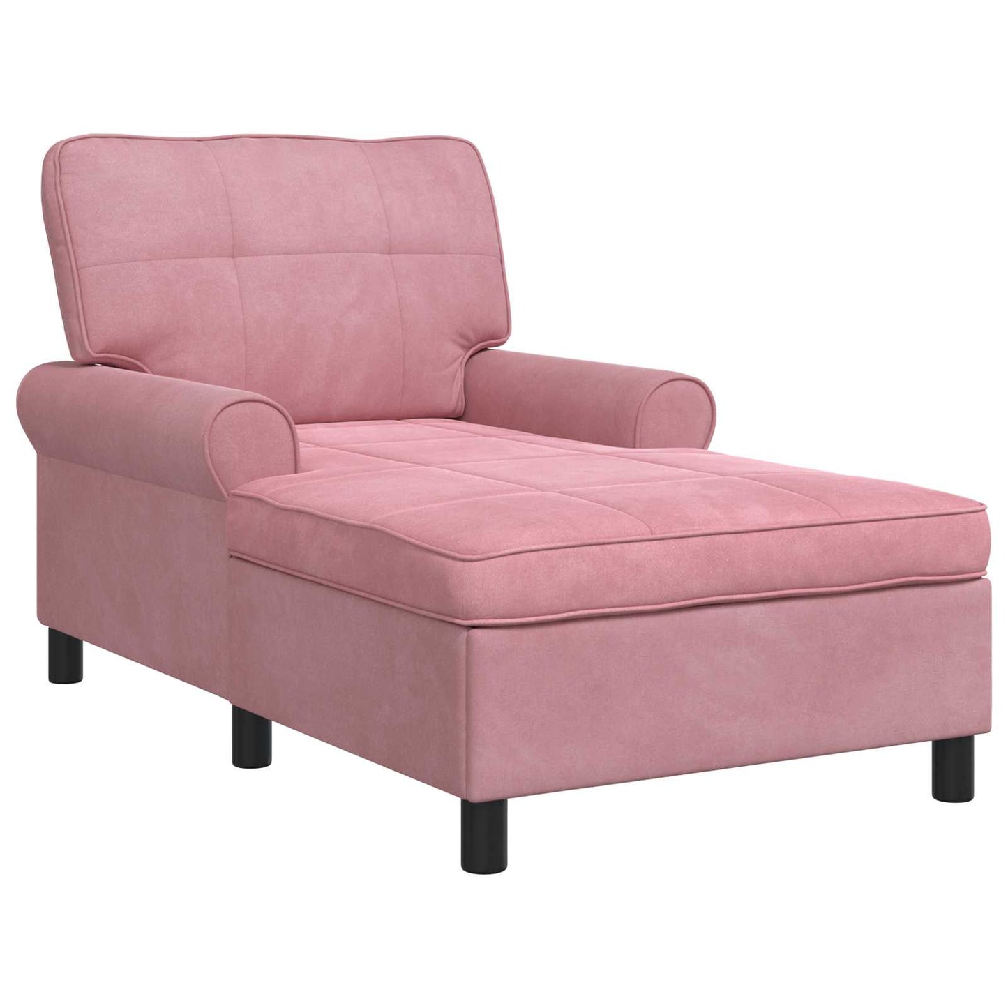 Chaise Lounge met kussen Roze 91 x 157 x 91 cm Fluweel is nu te koop bij PeponiXL, paradijselijk wonen!