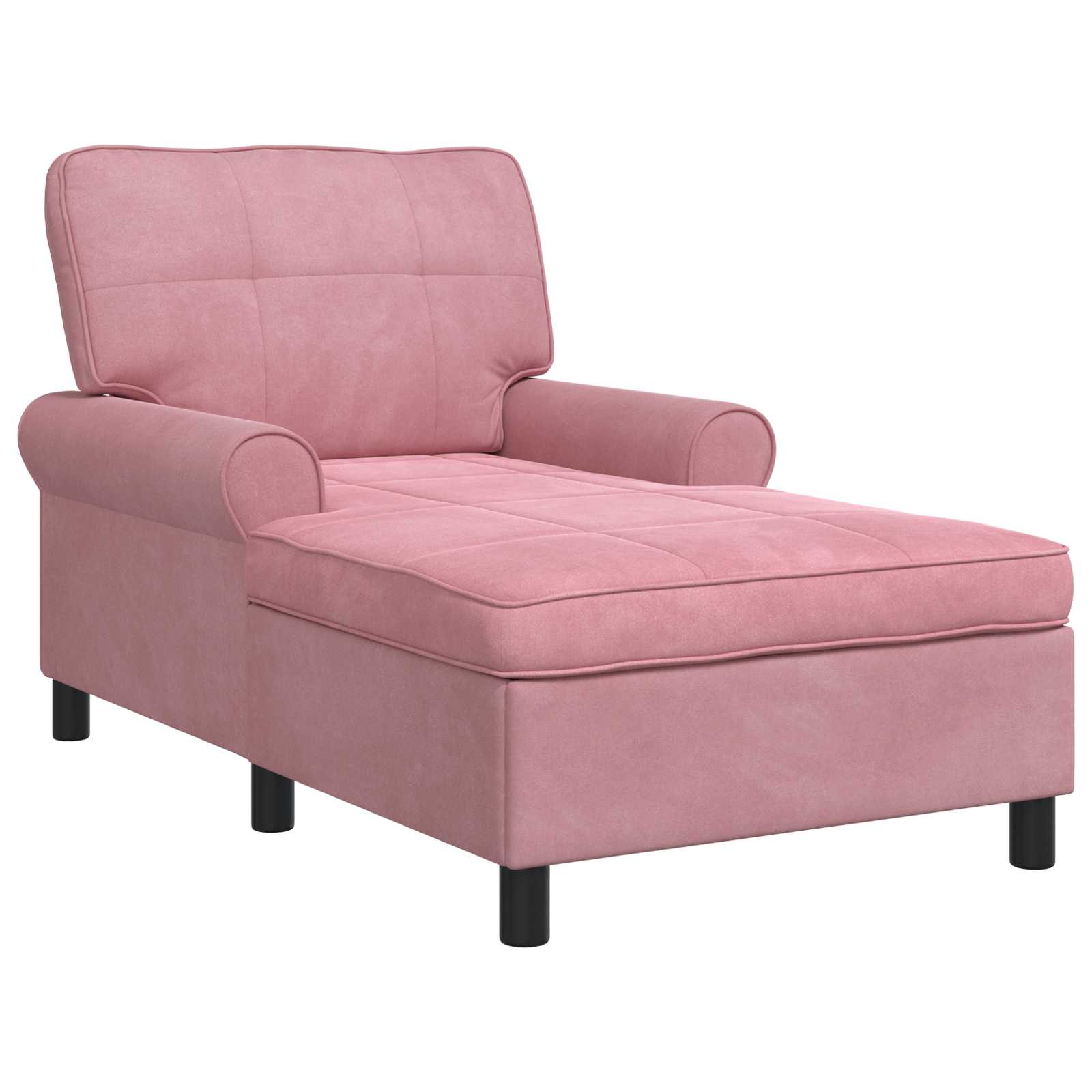 Chaise Lounge met kussen Roze 91 x 157 x 91 cm Fluweel is nu te koop bij PeponiXL, paradijselijk wonen!